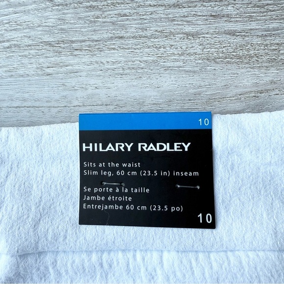 NWT Hilary Radley White Slim Fit Cropped Pants - Picture 11 of 11